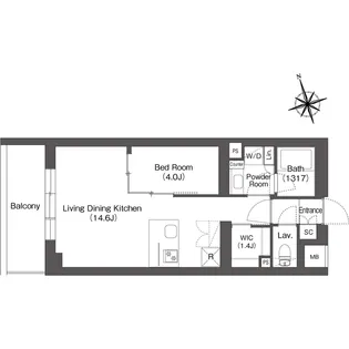 ルーウェ東大泉【6階】の間取り