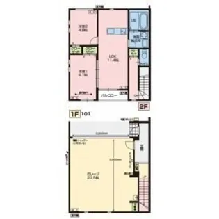 BELL COURAGE(ベル クラージュ)【1階】の間取り