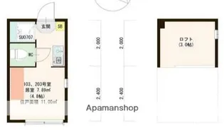 ハーモニーテラス下高井戸Ⅲ【2階】の間取り