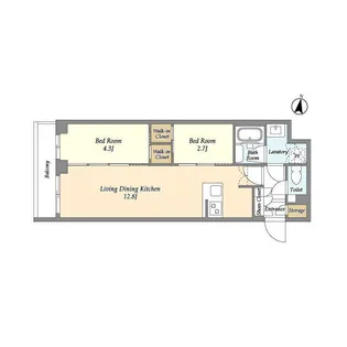 アジールコート練馬中村橋【2階】の間取り