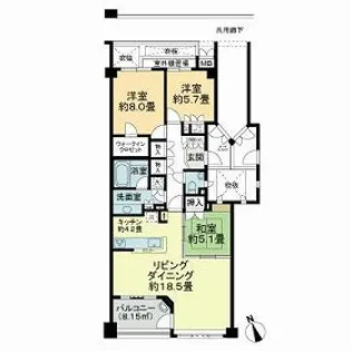 グローリオ杉並宮前【1階】の間取り