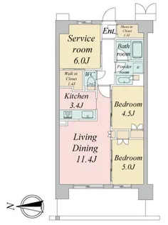 トラープランド蒼麗館【4階】の間取り