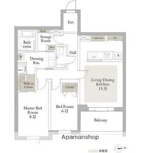 ウィズプラス三鷹【2階】の間取り