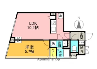 東京都中野区本町3丁目【マンション】の間取り