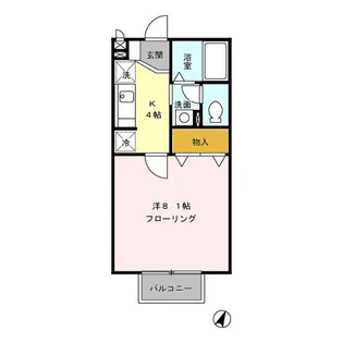 ハイツ暁苑【2階】の間取り