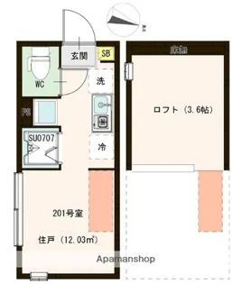東京都練馬区下石神井4丁目【アパート】の間取り