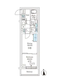 プラネソシエプラス桜台【2階】の間取り