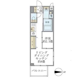 LA PERLA NAKANO【2階】の間取り