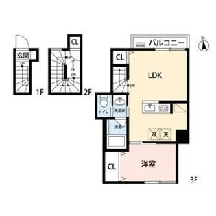 WOOD CREST 天沼 RESIDENCE【3階】の間取り