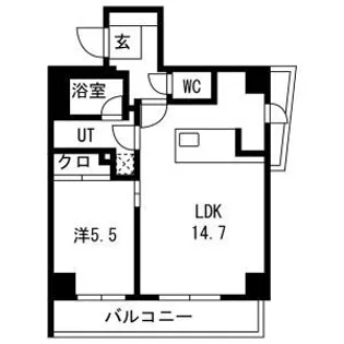スパシエ幡ヶ谷【5階】の間取り