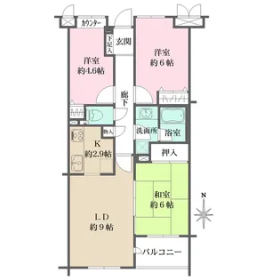 井草パークハウス【4階】の間取り