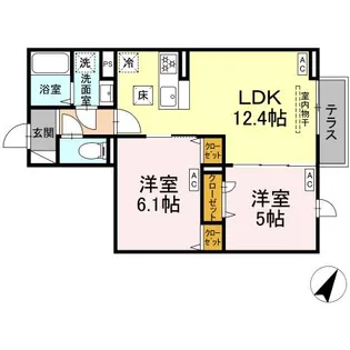 セレスティア白鷺II【1階】の間取り