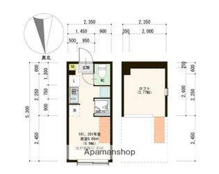 東京都杉並区井草1丁目【アパート】の間取り