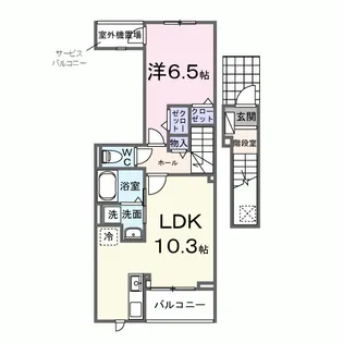 LA.OHANA 田無【2階】の間取り