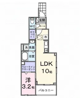ヒカルサ西東京向台ウエスト【1階】の間取り