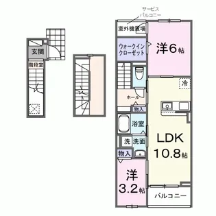 ヒカルサ西東京向台イースト【3階】の間取り