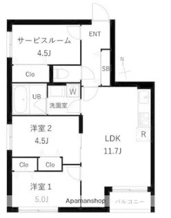 COEUR BLANC西荻窪【2階】の間取り