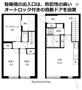 COEUR BLANC西荻窪【1階】の間取り