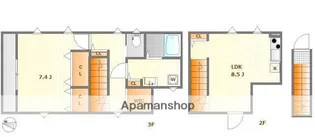 東京都中野区鷺宮5丁目【アパート】の間取り