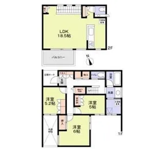 東京都杉並区南荻窪3丁目【一戸建】の間取り