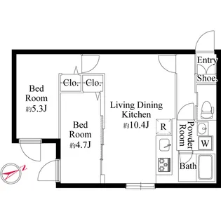 アバンティア阿佐ヶ谷南【4階】の間取り