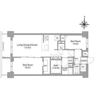 コンフォリア・リヴ永福町【4階】の間取り