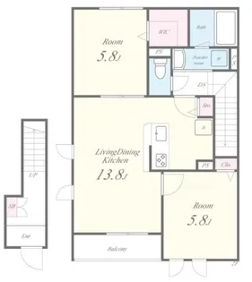 ガレリア上鷺(ガレリアカミサギ)【2階】の間取り