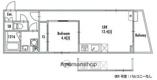 GRAN PASEO 阿佐ヶ谷Ⅱ【-1階】の間取り