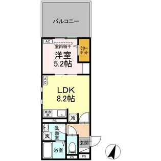 セレスティア鷺宮II【3階】の間取り