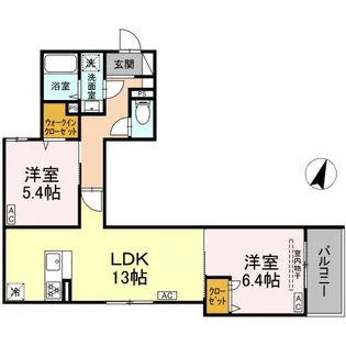 セレスティア鷺宮II【2階】の間取り