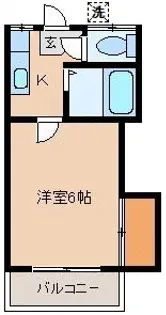旭ヶ丘コーポ【2階】の間取り