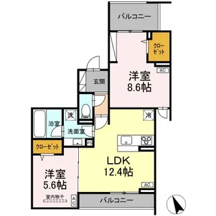 フルーリア国分寺【2階】の間取り