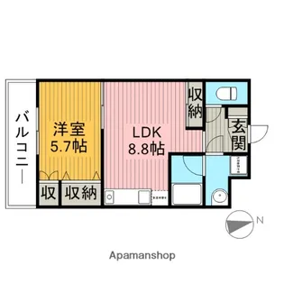 パークウエスト吉祥寺【1階】の間取り