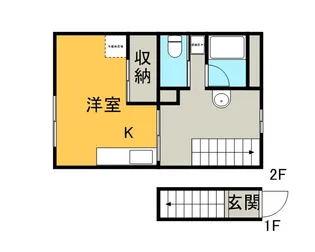 レオパレスリリオン【2階】の間取り