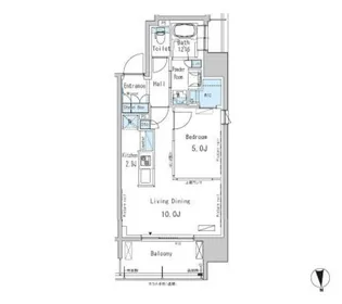パークアクシス新御徒町イースト【12階】の間取り