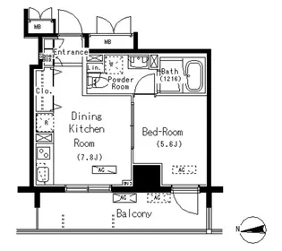パークアクシス元浅草ステージ【9階】の間取り