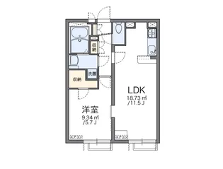 レオパレスエイムフル北千住【3階】の間取り