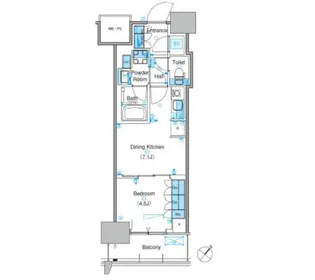 パークアクシス豊洲キャナル【9階】の間取り