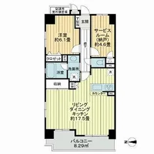 レクセルマンション浅草【7階】の間取り