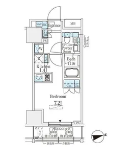 浅草田原町レジデンス【13階】の間取り