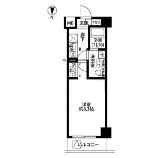プレール・ドゥーク三ノ輪Ⅱ【4階】の間取り