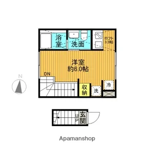 グランシャレー梅島Ⅱ【2階】の間取り