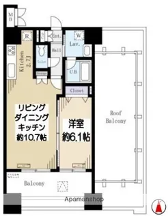 ドゥーエ蔵前【13階】の間取り