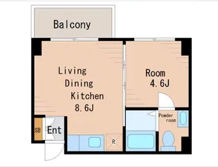 ティックハウス【6階】の間取り