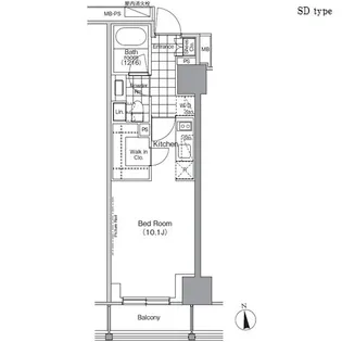 パークハビオ門前仲町【2階】の間取り