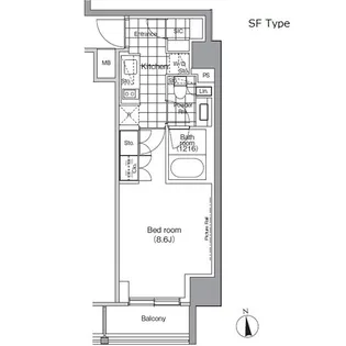 パークハビオ門前仲町【9階】の間取り