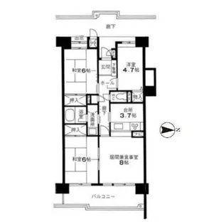 けやき通り南四番館【11階】の間取り