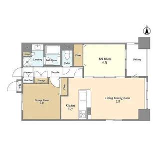 レクセルマンション上野松が谷【5階】の間取り