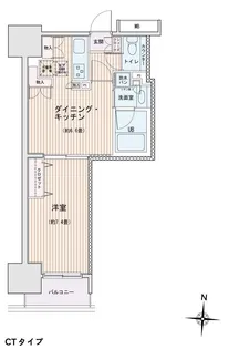 エスティメゾン錦糸町Ⅱ【12階】の間取り