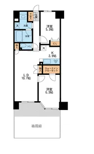 レジディア南千住【1階】の間取り